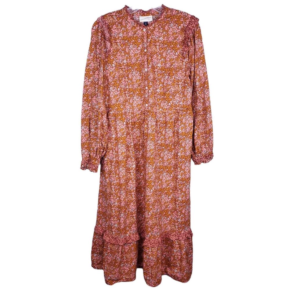 Universal Thread Balloon Sleeve Liberty Floral Prairie Midi Dress Cottagecore M
